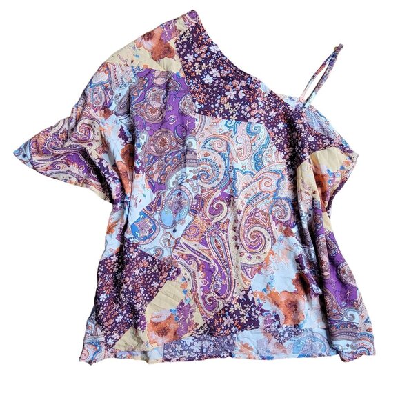 NWT Andree by Unit Fairy Y2k Grunge Gypsy Hippy Women's 1X One Shoulder Assymetr - Picture 3 of 9